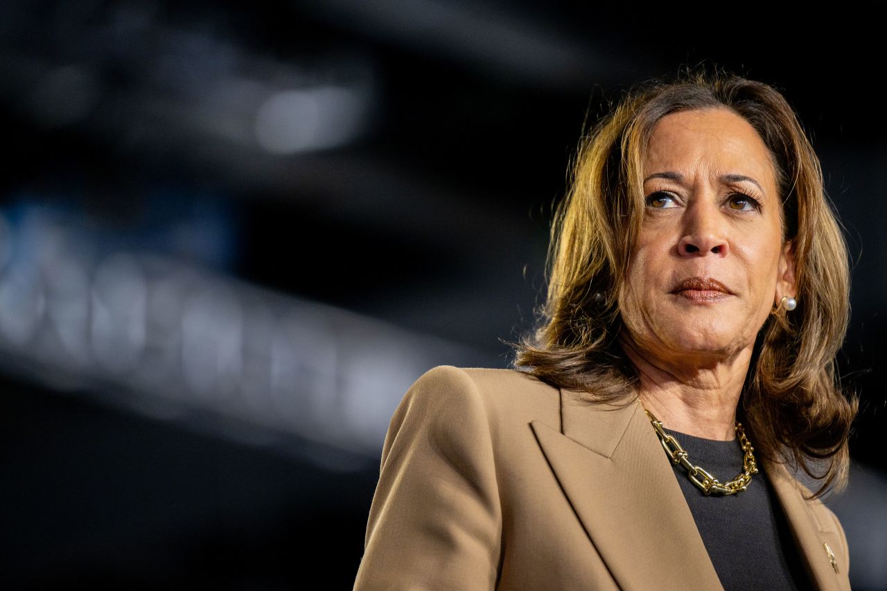 Vice President Kamala Harris attends a campaign rally in Chandler, Arizona, on October 10.