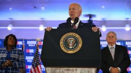 President Joe Biden speaks at the Philadelphia Democratic City Committee Autumn Dinner in Philadelphia, Pennsylvania on Tuesday, October 15.