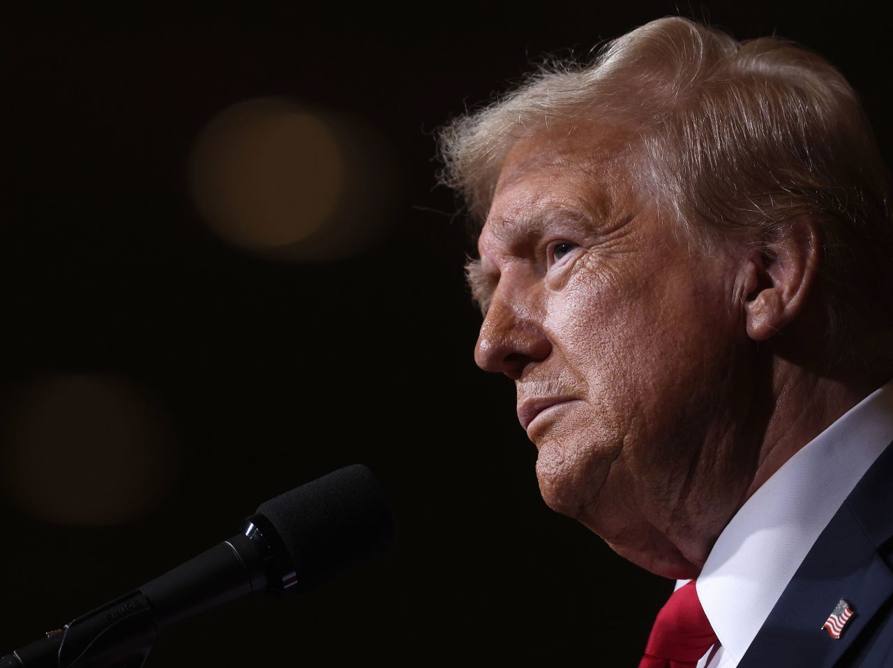 Former President Donald Trump speaks during a campaign rally in Reno, Nevada, on October 11.