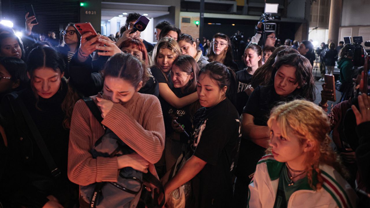 Fans of One Direction and Liam Payne gathered outside the hotel to sing the band's songs and leave a candle at an improvised altar after Payne died in Bueones Aires, Argentina, on October 16, 2024.