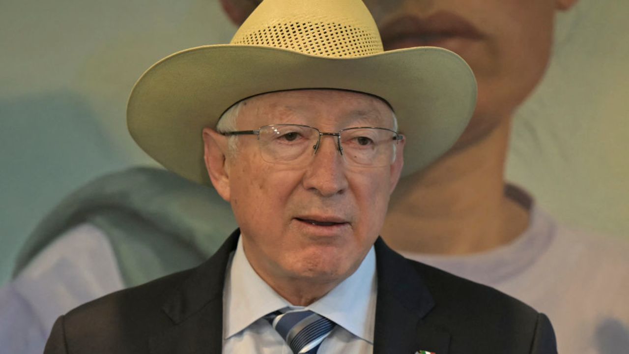 US ambassador to Mexico Ken Salazar speaks during a press conference on bilateral relations at his residence in Mexico City on October 17, 2024. (Photo by Yuri CORTEZ / AFP) (Photo by YURI CORTEZ/AFP via Getty Images)