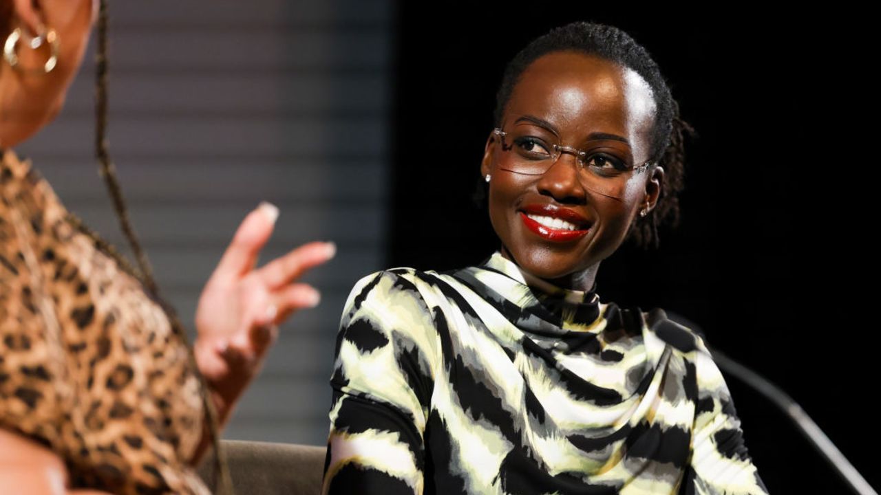 LONDON, ENGLAND - OCTOBER 14: Lupita Nyong'o speaks during Screen Talks at the 68th BFI London Film Festival at the BFI Southbank on October 14, 2024 in London, England. (Photo by Lia Toby/Getty Images for BFI)