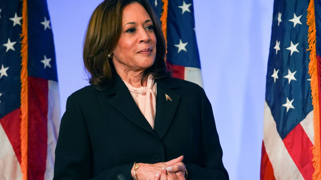 JONESBORO, GEORGIA - OCTOBER 20: Democratic presidential nominee, U.S. Vice President Kamala Harris attends a campaign event at Divine Faith Ministries International on October 20, 2024 in Jonesboro, Georgia. Vice President Harris and Republican presidential nominee, former President Donald Trump, have been campaigning this week in the key battleground state of Georgia. (Photo by Megan Varner/Getty Images)