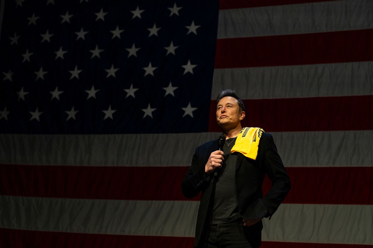 SpaceX and Tesla CEO Elon Musk speaks at a town hall with Republican candidate for Senate Dave McCormick at the Roxain Theater in Pittsburgh, Pennsylvania, on October 20, 2024.