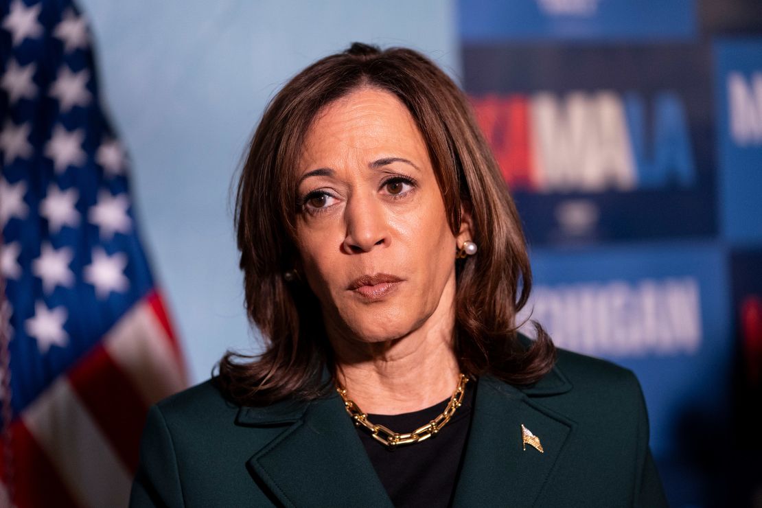 Vice President Kamala Harris in Royal Oak, Michigan, on October 21, 2024.