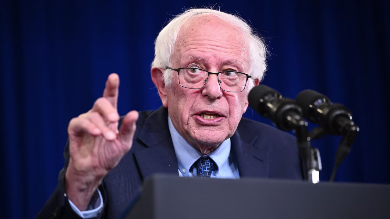Sen. Bernie Sanders speaks in Concord, New Hampshire on October 22.