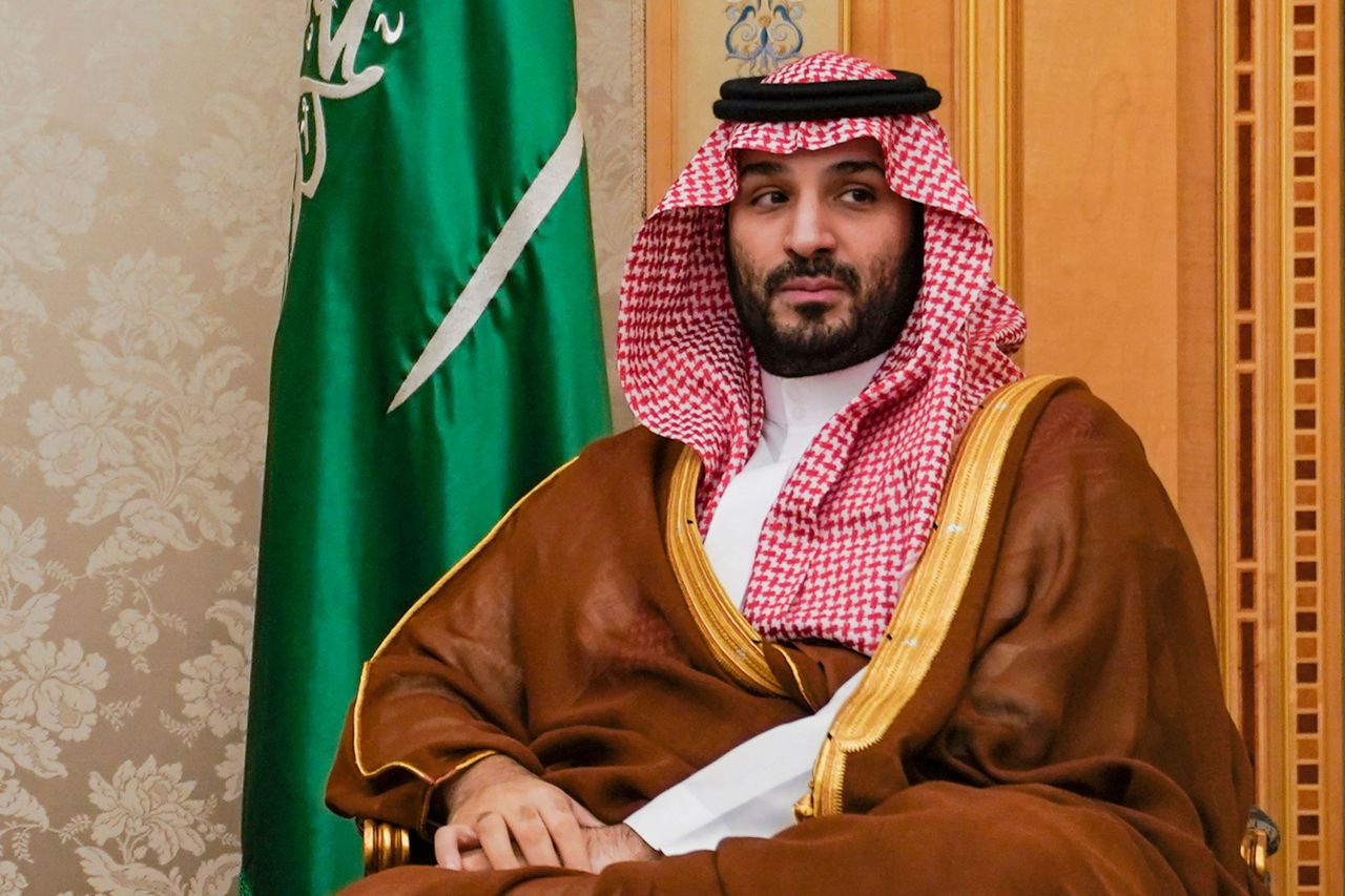 Saudi Arabia's Crown Prince Mohammed bin Salman looks on during a meeting in Riyadh on October 23, 2024.