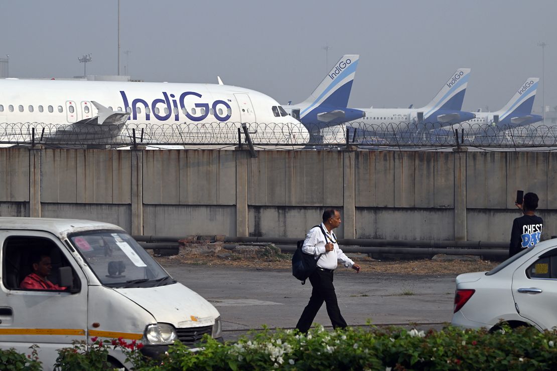 IndiGo aircraft are seen at Indira Gandhi International Airport in New Delhi, India, on October 23, 2024.