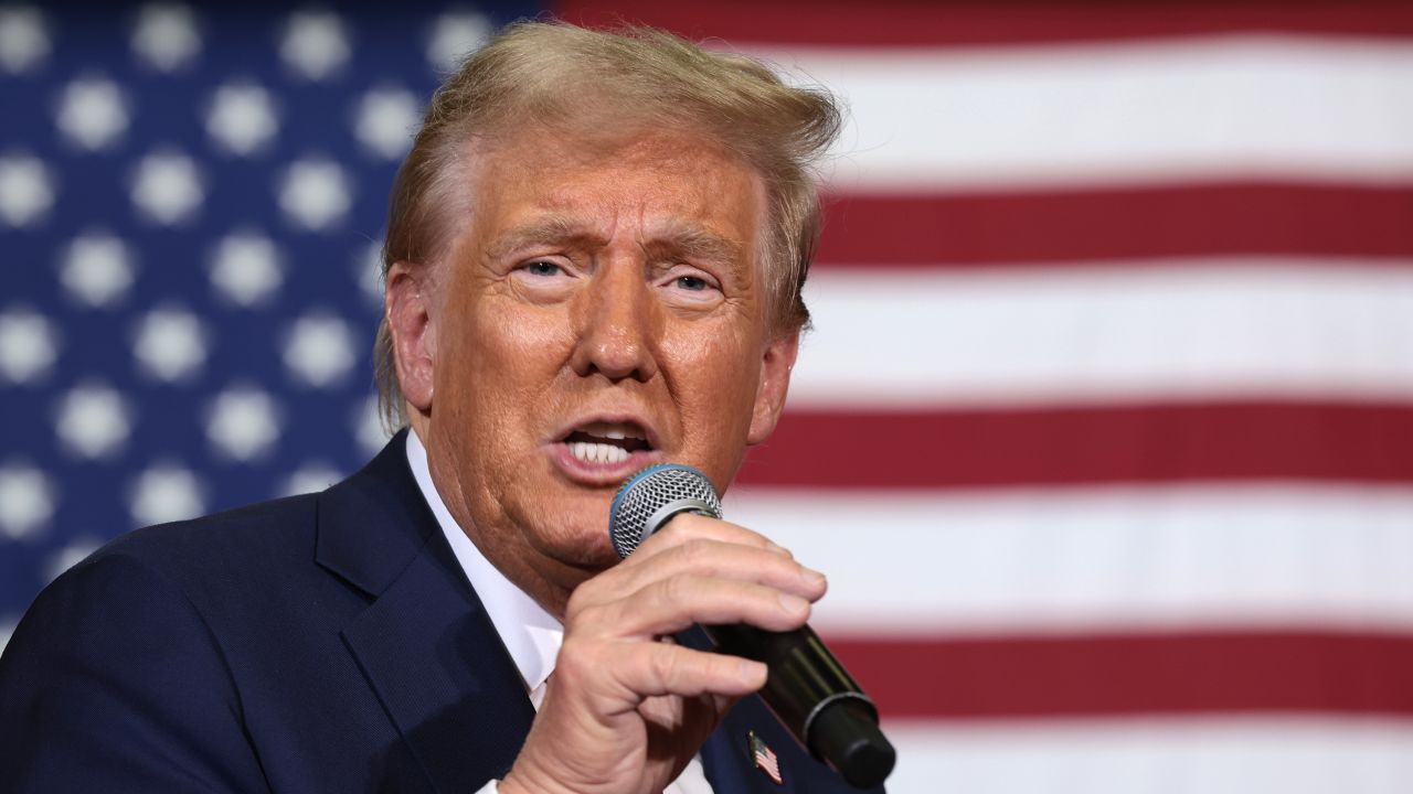 Former President Donald Trump, speaks during a town hall campaign event at the Lancaster County Convention Center on October 20 in Lancaster, Pennsylvania.