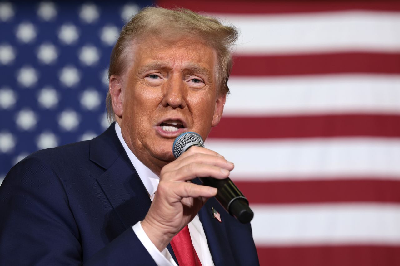 Former President Donald Trump, speaks during a town hall campaign event at the Lancaster County Convention Center on October 20 in Lancaster, Pennsylvania.