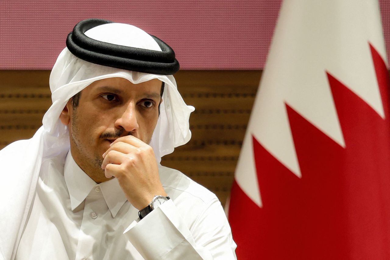 Qatari Prime Minister Mohammed bin Abdulrahman Al-Thani attends a press conference Doha in October.