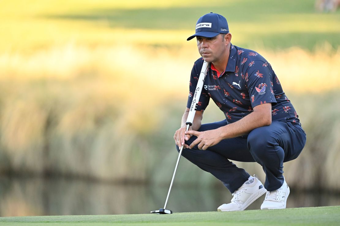 Gary Woodland on the 18th hole during the final round of the Shriners Children's Open 2024 in October.