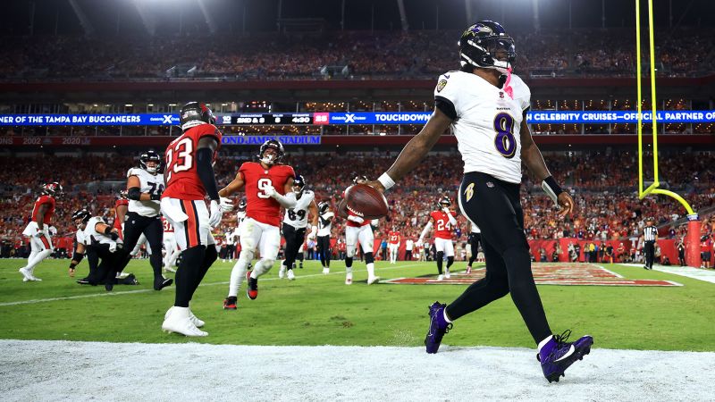 Lamar Jackson’s monster game helps Ravens beat Bucs, last-second FG lifts Cardinals over Chargers: NFL Week 7 Monday review