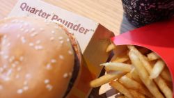 In this photo illustration, a McDonald's Quarter Pounder hamburger meal is seen at a McDonald's on October 23, 2024 in the Flatbush neighborhood in the Brooklyn borough of New York City. Federal health officials announced that at least 49 people in 10 states have become sick from E. coli food poisoning linked to McDonald’s Quarter Pounder hamburgers. Ten people were hospitalized and one person has died after becoming sick. Infections were reported between September 27th and October 11th in states including Colorado, Iowa, Kansas, Missouri, Montana, Nebraska, Oregon, Utah, Wisconsin and Wyoming.