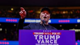 Elon Musk habla durante un mitin de campaña de Donald Trump en el Madison Square Garden el 27 de octubre de 2024 en la ciudad de Nueva York.