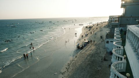 Evening tranquility at Mogadishu's Liido Beach Somalia.