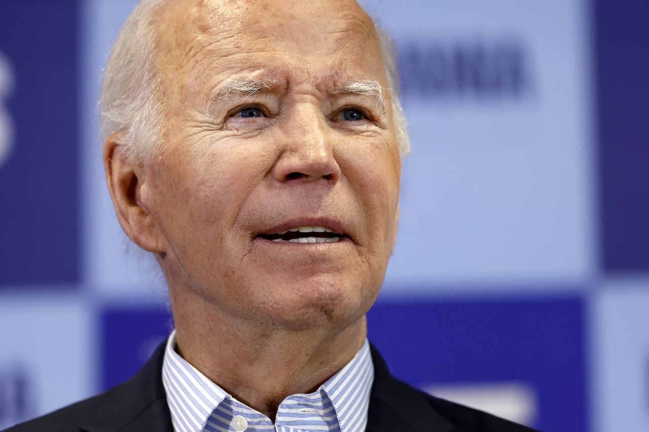 President Joe Biden speaks in Scranton, Pennsylvania, on November 2.