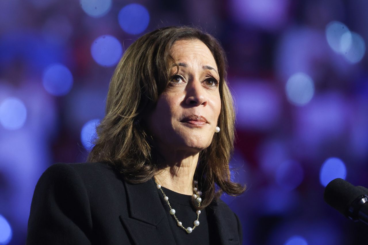 Democratic presidential nominee Vice President Kamala Harrisin Madison, Wisconsin, on October 30, 2024.