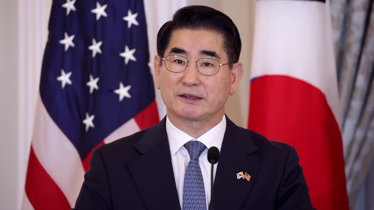 South Korean Minister of Defense Kim Yong-hyun speaks during a joint news conference at the State Department on October 31, in Washington, D.C.