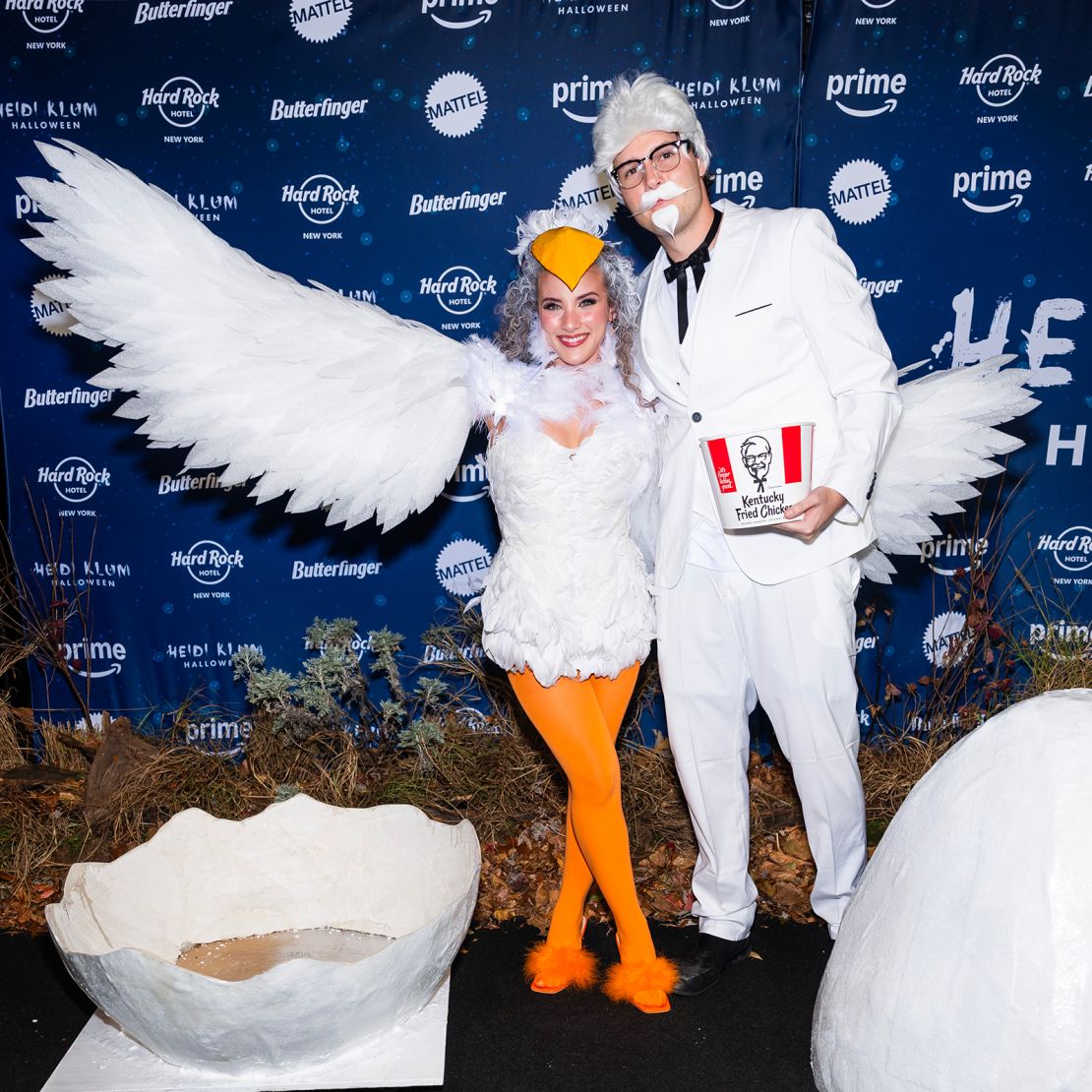 Influencer Zach Justice arrived with an oversized egg containing America's Got Talent contortionist Sofie Dossi.