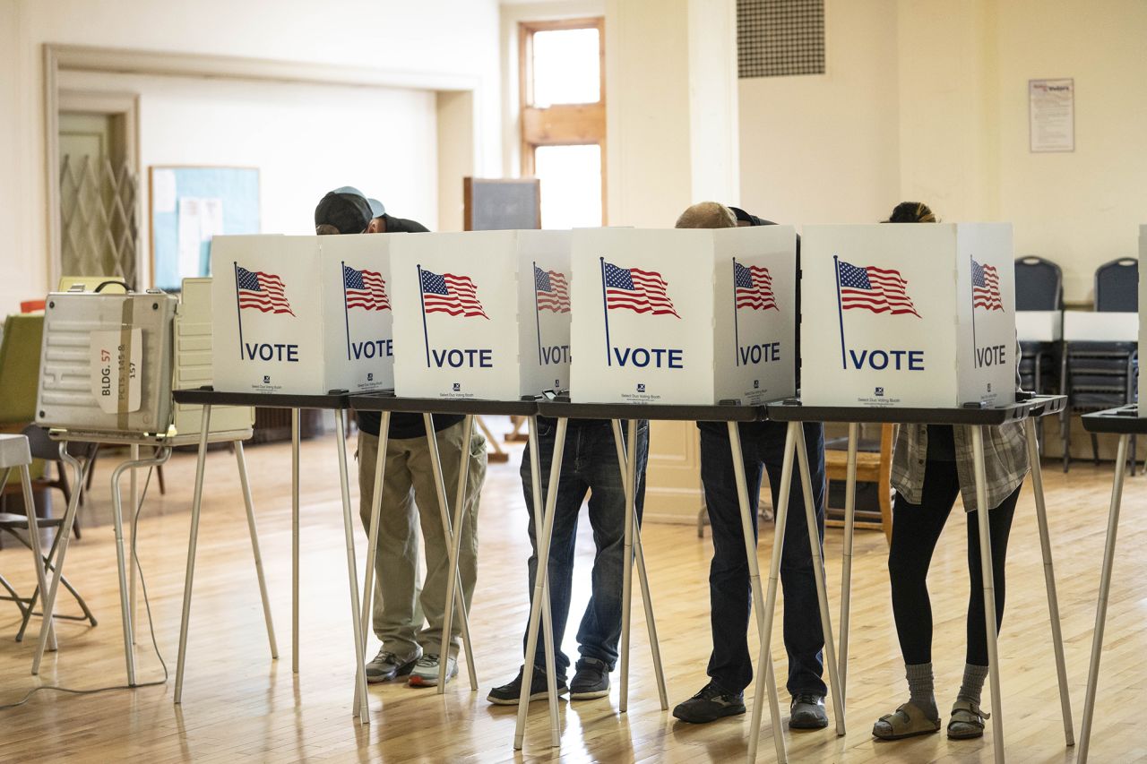 Detroit voters at the polls inside Central United Methodist Church on November 5 in downtown Detroit.