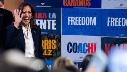 WASHINGTON, DC - NOVEMBER 05: Democratic presidential nominee, U.S. Vice President Kamala Harris drops by a phone bank event at the Democratic National Committee headquarters on Election Day November 05, 2024 in Washington, DC. Americans cast their ballots today in the presidential race between Republican nominee, former President Donald Trump and Harris, as well as multiple state elections that will determine the balance of power in Congress. (Photo by Andrew Harnik/Getty Images)