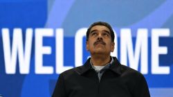 Venezuelan president Nicolas Maduro gestures during the closing session of the Antifascist Global Parliamentary Forum in Caracas on November 5, 2024. (Photo by Juan BARRETO / AFP) (Photo by JUAN BARRETO/AFP via Getty Images)