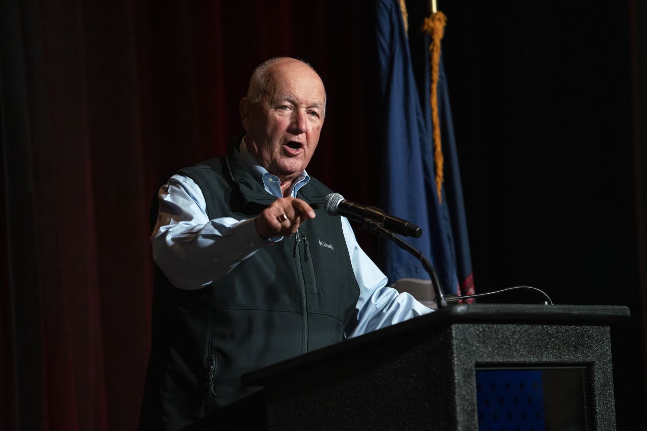 Michigan Republican Party Chairman Pete Hoekstra speaks at an election night party for Republican US Senate candidate Mike Rogers on November 5, in Novi, Michigan.