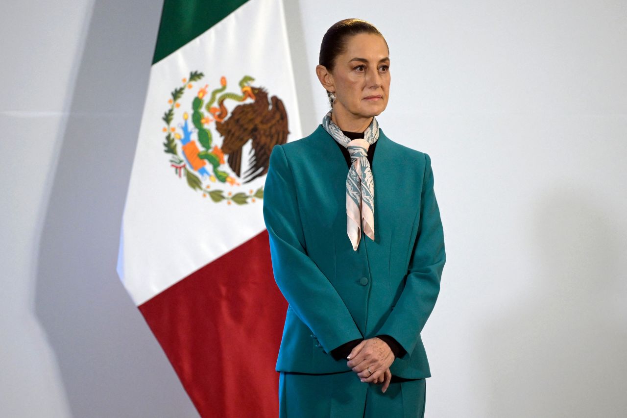 Mexico's President Claudia Sheinbaum attends a press conference in Mexico City on November 6.