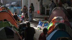 Migrants and asylum seekers are seen at Juventud 2000 shelter in Tijuana, Baja California state, Mexico, on November 6, 2024, on the aftermath of the US presidential election. Mexican President Claudia Sheinbaum said Wednesday that Donald Trump's election victory was "no cause for concern" for her country, despite his threats of tariffs and mass migrant deportations. (Photo by Guillermo Arias / AFP) (Photo by GUILLERMO ARIAS/AFP via Getty Images)