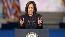 US Vice President Kamala Harris speaks at Howard University in Washington, DC, on November 6, 2024. Donald Trump won a sweeping victory Wednesday in the US presidential election, defeating Kamala Harris to complete an astonishing political comeback that sent shock waves around the world. (Photo by SAUL LOEB / AFP) (Photo by SAUL LOEB/AFP via Getty Images)