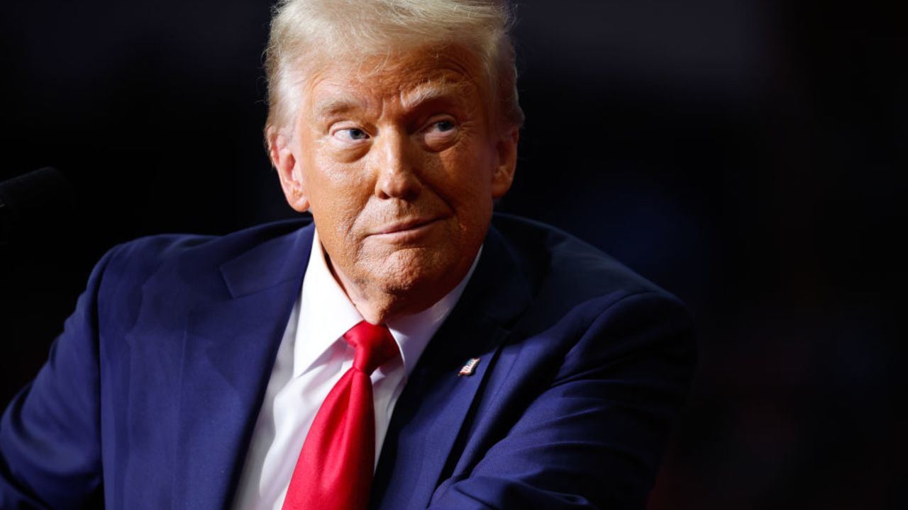 PITTSBURGH, PENNSYLVANIA - NOVEMBER 04: Republican presidential nominee, former President Donald Trump holds a campaign rally at the PPG Paints Arena on November 04, 2024 in Pittsburgh, Pennsylvania. With one day left before the general election, Trump is campaigning for re-election in the battleground states of North Carolina, Pennsylvania and Michigan. (Photo by Chip Somodevilla/Getty Images)