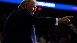 PITTSBURGH, PENNSYLVANIA - NOVEMBER 04: Republican presidential nominee, former President Donald Trump walks off stage after his campaign rally at PPG Paints Arena on November 04, 2024 in Pittsburgh, Pennsylvania. With one day left before the general election, Trump is campaigning for re-election in the battleground states of North Carolina, Pennsylvania and Michigan. (Photo by Chip Somodevilla/Getty Images)