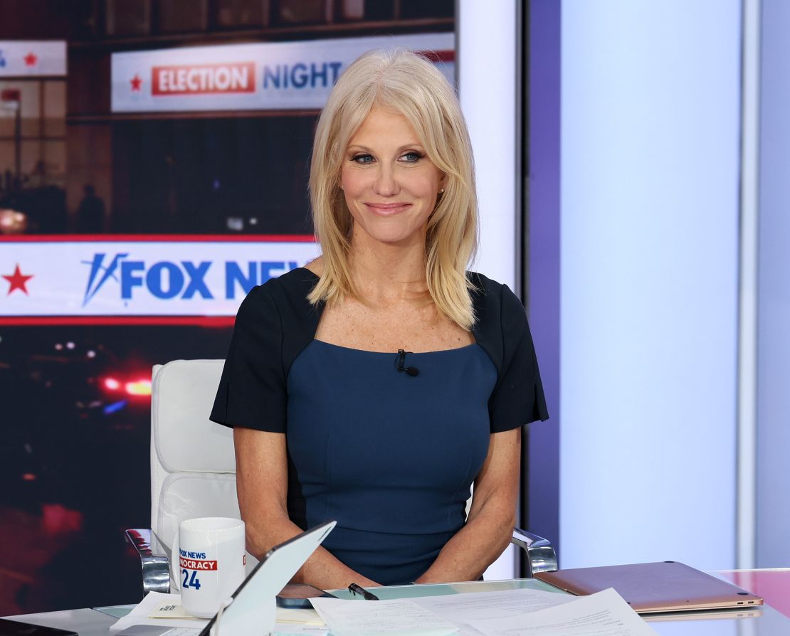 Kellyanne Conway in the Fox News Channel studios on November 05, 2024, in New York City.