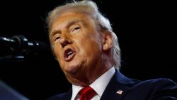 WEST PALM BEACH, FLORIDA - NOVEMBER 06:  Republican presidential nominee, former U.S. President Donald Trump speaks during an election night event at the Palm Beach Convention Center on November 06, 2024 in West Palm Beach, Florida. Americans cast their ballots today in the presidential race between Republican nominee former President Donald Trump and Vice President Kamala Harris, as well as multiple state elections that will determine the balance of power in Congress.   (Photo by Chip Somodevilla/Getty Images)