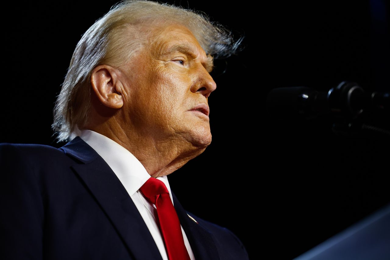 Donald Trump speaks in West Palm Beach, Florida on November 6.