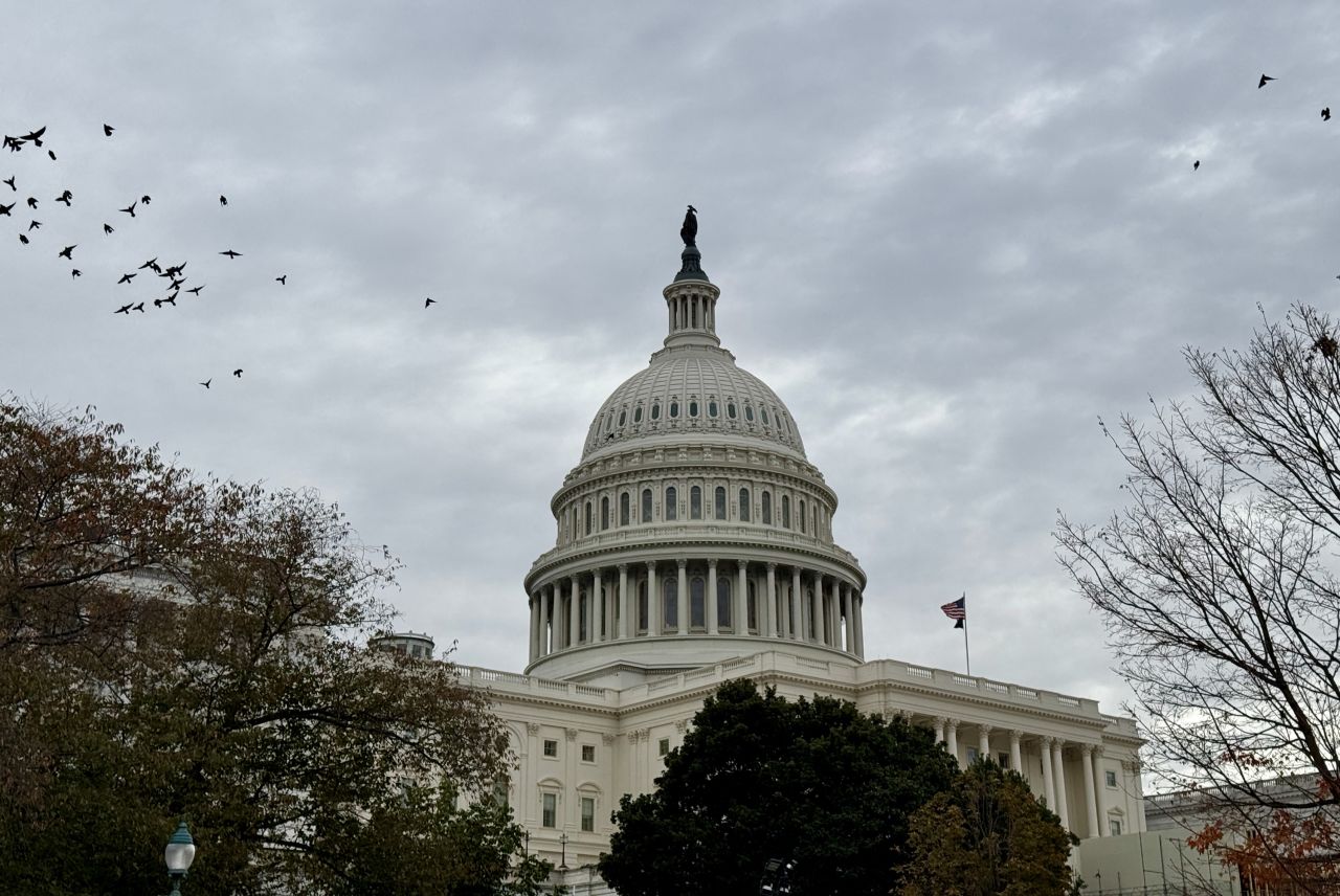 The Capitol building is seen in Washington, DC, on November 10.