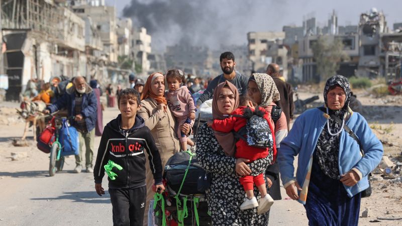 Human Rights Watch accuses Israel of mass displacement in Gaza amounting to a war crime