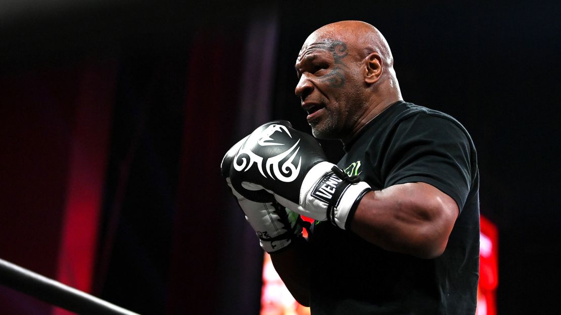 Tyson returns to professional boxing 19 years after his last fight.