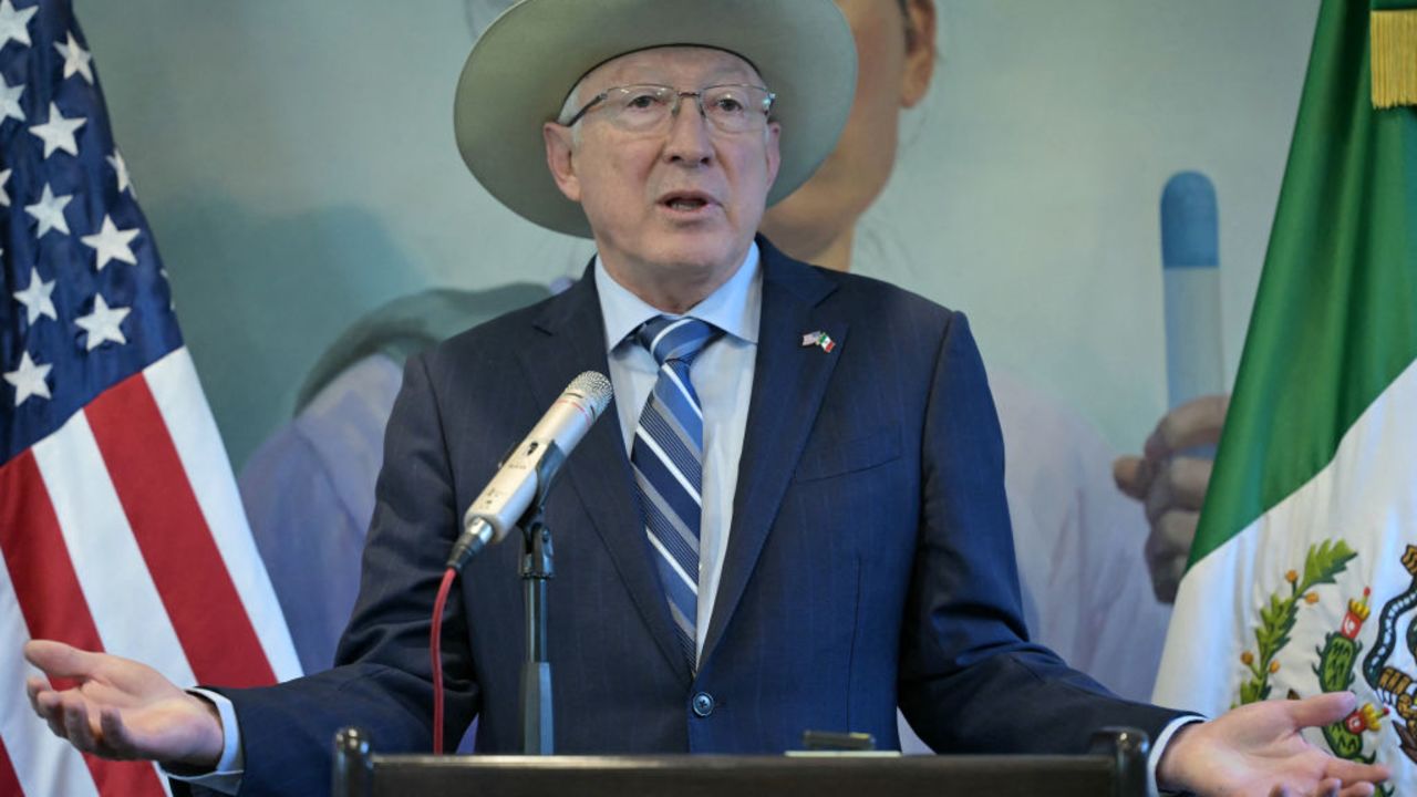 US ambassador to Mexico Ken Salazar speaks during a press conference at his residence in Mexico City on November 13, 2024. (Photo by YURI CORTEZ / AFP) (Photo by YURI CORTEZ/AFP via Getty Images)