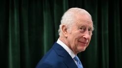 LONDON, ENGLAND - NOVEMBER 14: Britain's King Charles III reacts as he visits the Coronation Food Project hub, located at the Deptford Trading Estate during the centre inauguration on November 14, 2024 in southeastern, London, England. To celebrate his 76th birthday and the first anniversary of the Coronation Food Project, the King opened the initiative's first two Coronation Food Hubs, one in person and one virtually. The hubs are major distribution centres, designed to save and circulate surplus food and to support communities in need. (Photo by Justin Tallis - WPA Pool/Getty Images)