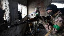 New recruits of the 57th Motorized Brigade improve their tactical skills at a training field at an undisclosed location in Kharkiv region on November 14, 2024, amid the Russian invasion of Ukraine. (Photo by SERGEY BOBOK / AFP) (Photo by SERGEY BOBOK/AFP via Getty Images)