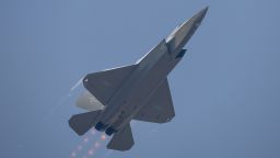 ZHUHAI, CHINA - NOVEMBER 12: A J-35A stealth fighter jet flies in the sky during the 15th China International Aviation and Aerospace Exhibition, or Airshow China 2024, on November 12, 2024 in Zhuhai, Guangdong Province of China. The Airshow China kicks off on November 12 in Zhuhai. (Photo by Chen Jimin/China News Service/VCG via Getty Images)
