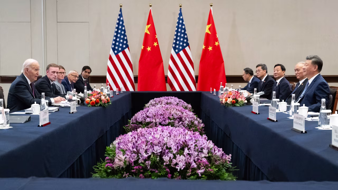 President Joe Biden meets with Chinese President Xi Jinping on the sidelines of the Asia-Pacific Economic Cooperation (APEC) summit in Lima, Peru, on November 16.
