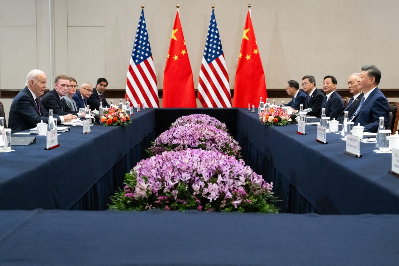 President Joe Biden meets with Chinese President Xi Jinping on the sidelines of the Asia-Pacific Economic Cooperation (APEC) summit in Lima, Peru, on November 16.