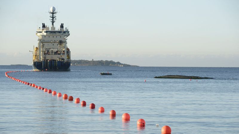 European officials cry sabotage after two internet cables are cut in the Baltic Sea | CNN