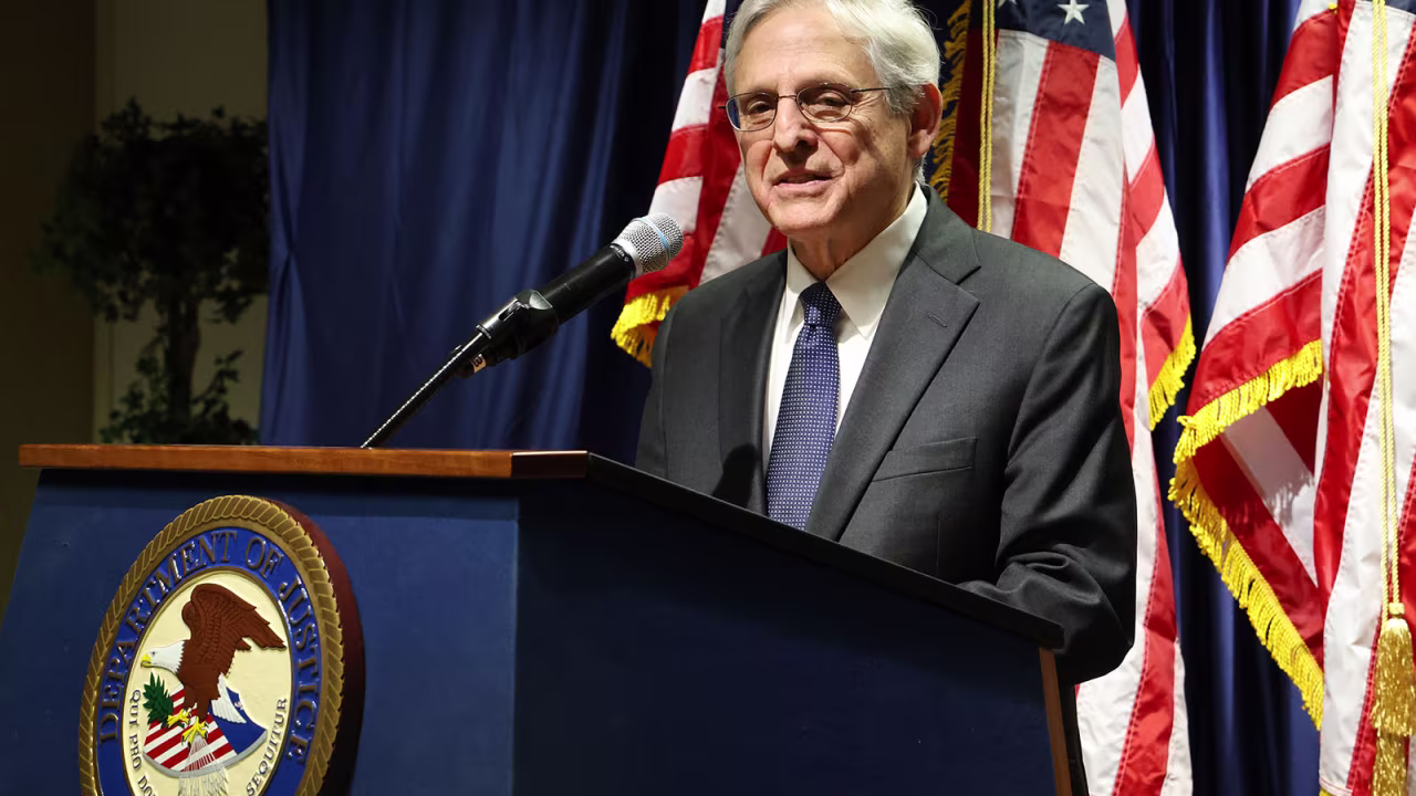 US Attorney General Merrick Garland addresses members of the US Attorney's Office for the Southern District of New York on Monday, November 18, in New York.
