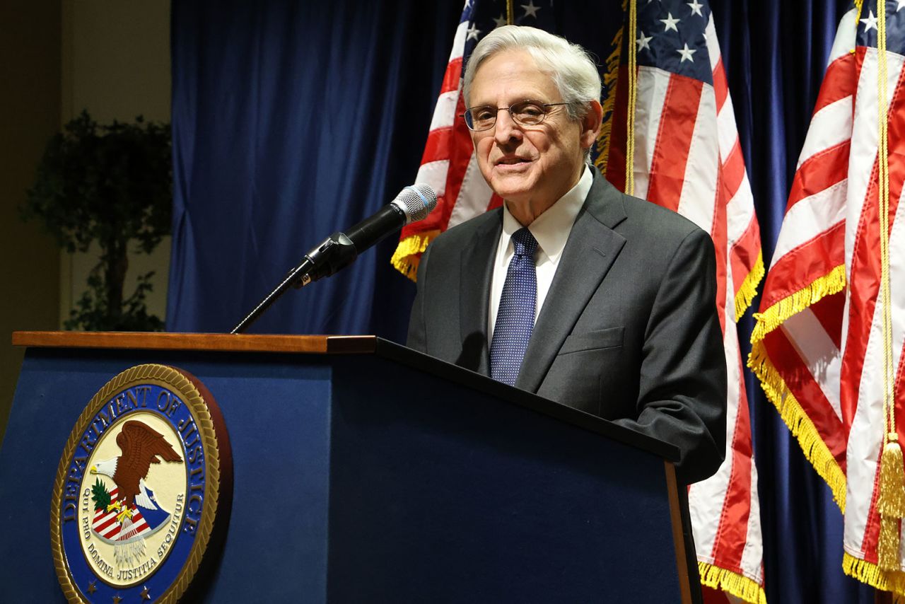 US Attorney General Merrick Garland addresses members of the US Attorney's Office for the Southern District of New York on Monday, November 18, in New York.