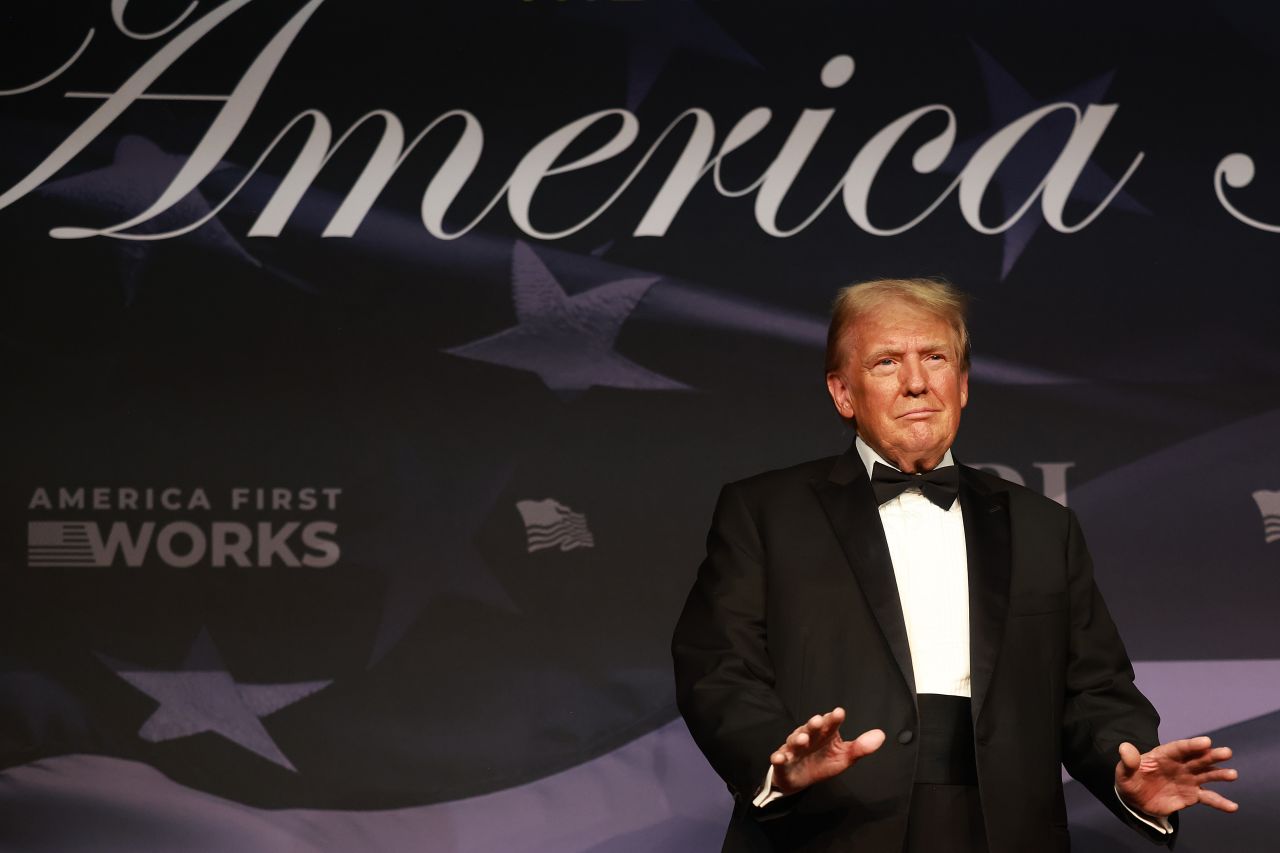 President-elect Donald Trump attends the America First Policy Institute Gala held at Mar-a-Lago in Palm Beach, Florida, on November 14.