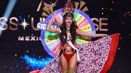 MEXICO CITY, MEXICO - NOVEMBER 14: Miss Chile Emilia Dides participates in the The 73rd Miss Universe Competition - Preliminary Competition at Arena Ciudad de Mexico on November 14, 2024 in Mexico City, Mexico. (Photo by Hector Vivas/Getty Images)